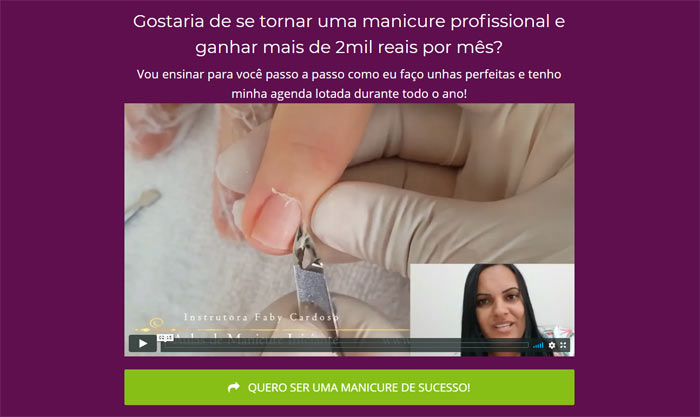 Site oficial do curso de manicure